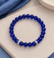 Piedra Navy C/Balines Dorado — Pasador Acero Inoxidable